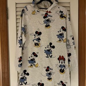 Womens Minnie Mouse Long Hoodie